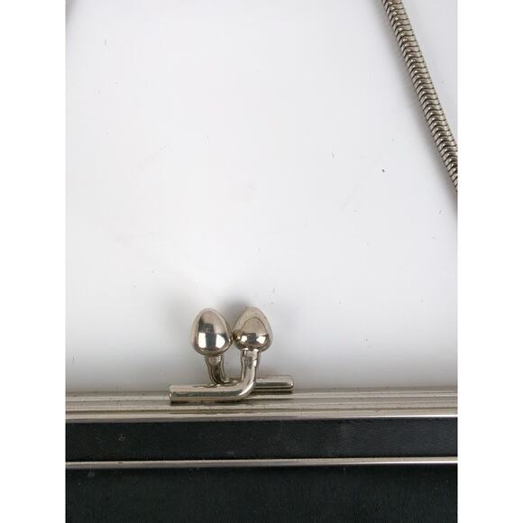 Elegant Black Clutch with Silver Accents - Picture 10 of 10